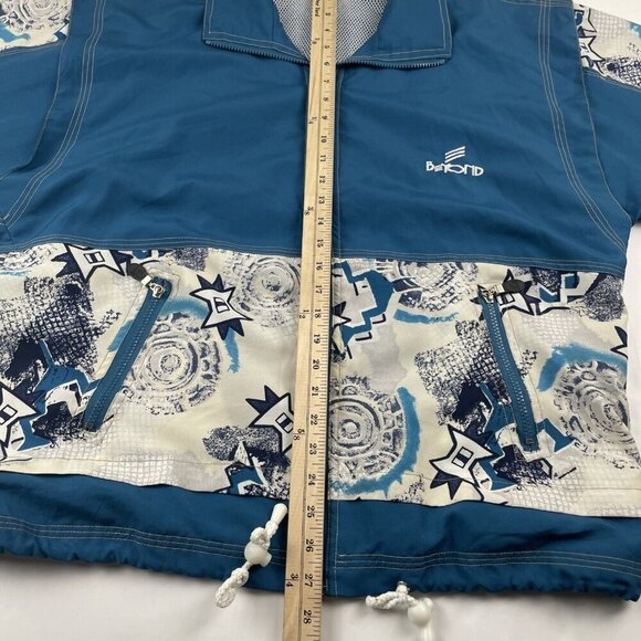 Beyond Clothing Windbreaker Men’s L Vented Lightweight Rope Hem Aztec Full Zip - Picture 5 of 12